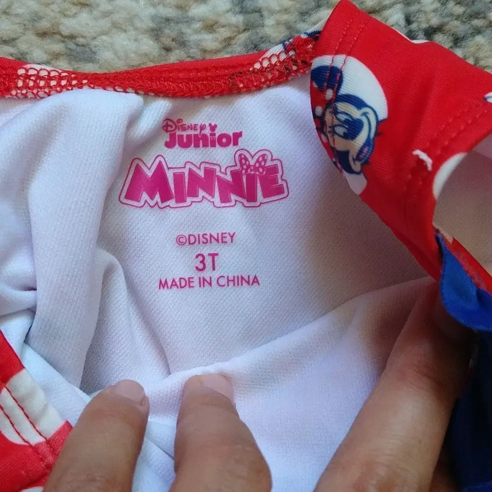 Toddler Minnie Mouse Swim Suit and Shirt size 3T